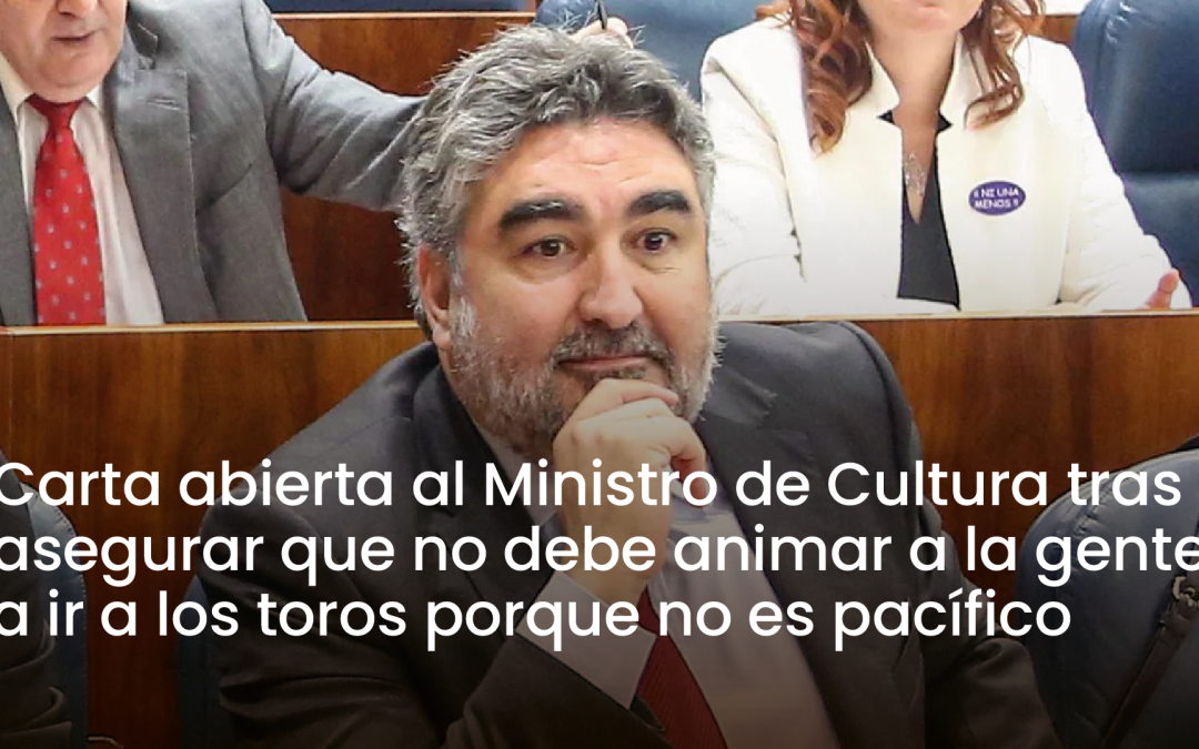 Carta de Victorino Martín al ministro de Cultura